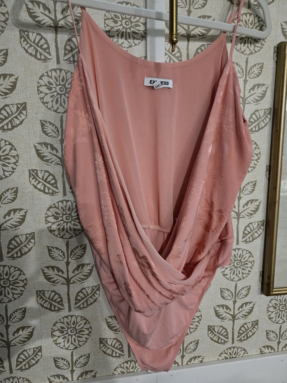 Express Pink Draped Cowl Neck Tank